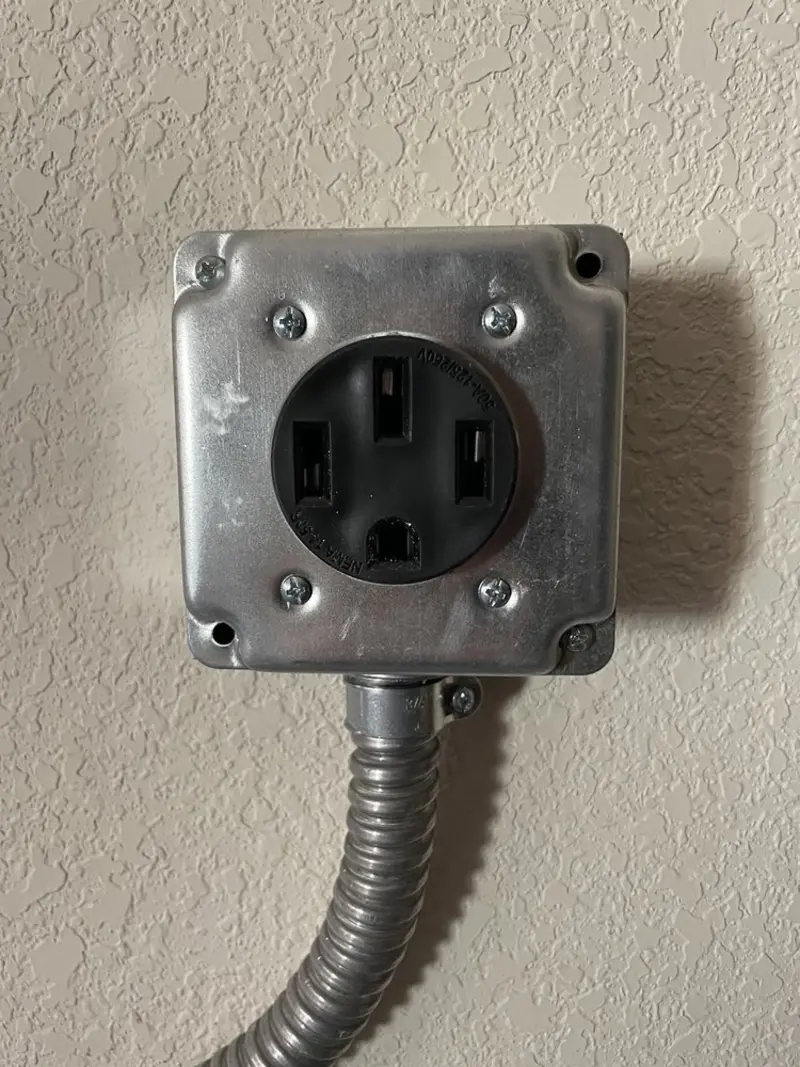 NEMA 14-50 outlet installed for Smart Home Electrical in Summit Hill